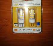 Лампа светодиодная LightMaster LB-604, 2 шт, 4Вт G4 прозрачная 2700K