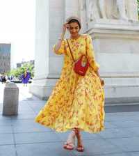 Zara blogerska sukienka luksusowa boho lato kwiaty M