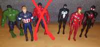 Figurki Marvel 5 szt. Hulk, Kapitan Ameryka, Black Spiderman,