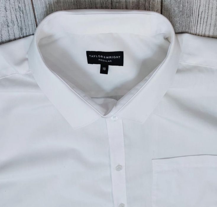Сорочка чоловіча біла розмір XXL-3XL, рубашка мужская белая брендовая