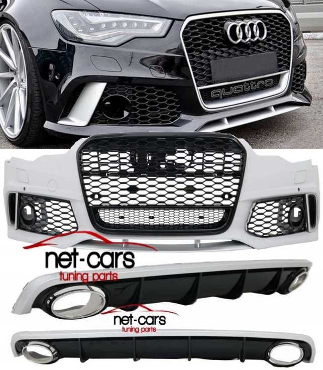 Zderzak przód + grill + dyfuzor AUDI A6 C7 4G 11-15 wzór RS6