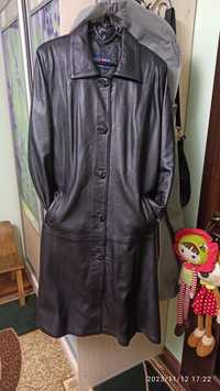 Кожаное пальто 50 размер