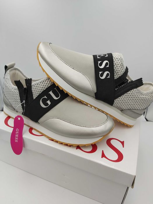 NOWE sneakersy GUESS srebrne trampki rozmiar 40  tenisówki