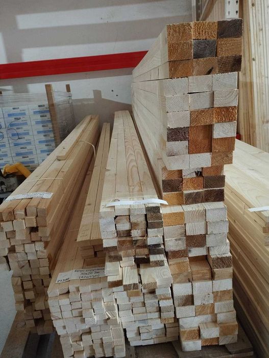 Стругані бруси та рейки із смереки, не зрощені, ціна від 22 грн м пог