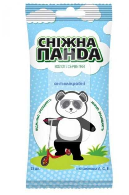 Салфетки влажные Снежная панда антимикробные 8 упаковок