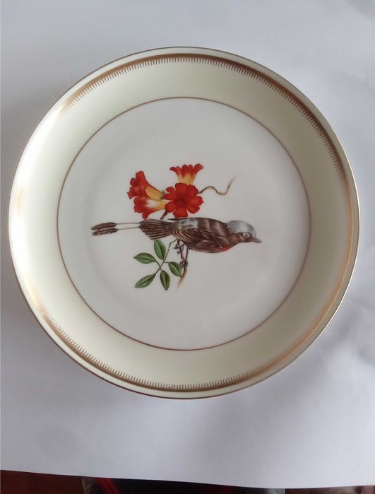 Prato com pássaro pintado à mão, Vista Alegre, 1947_68