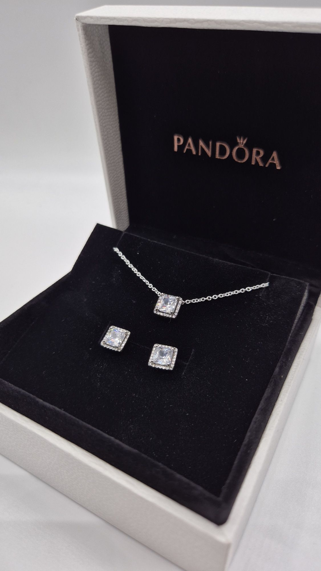 Набір прикрас Пандора, комплект прикрас Pandora, сережки, кольє