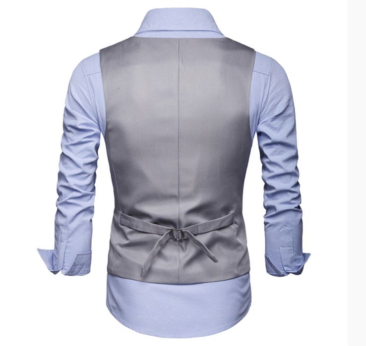 Kamizelka elegancka sportowa szara slim fit