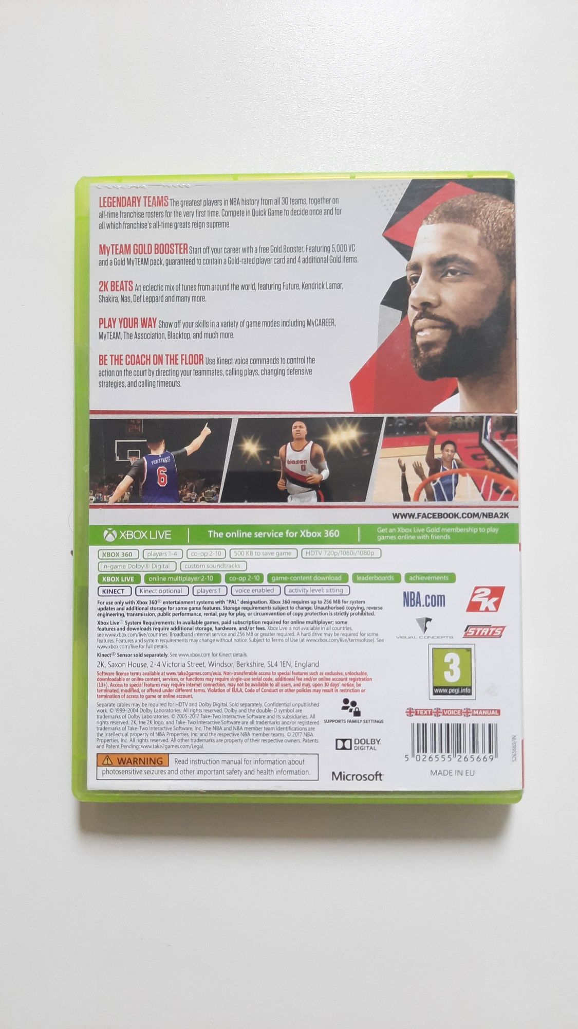 NBA 2K18 bdb stan gra xbox 360