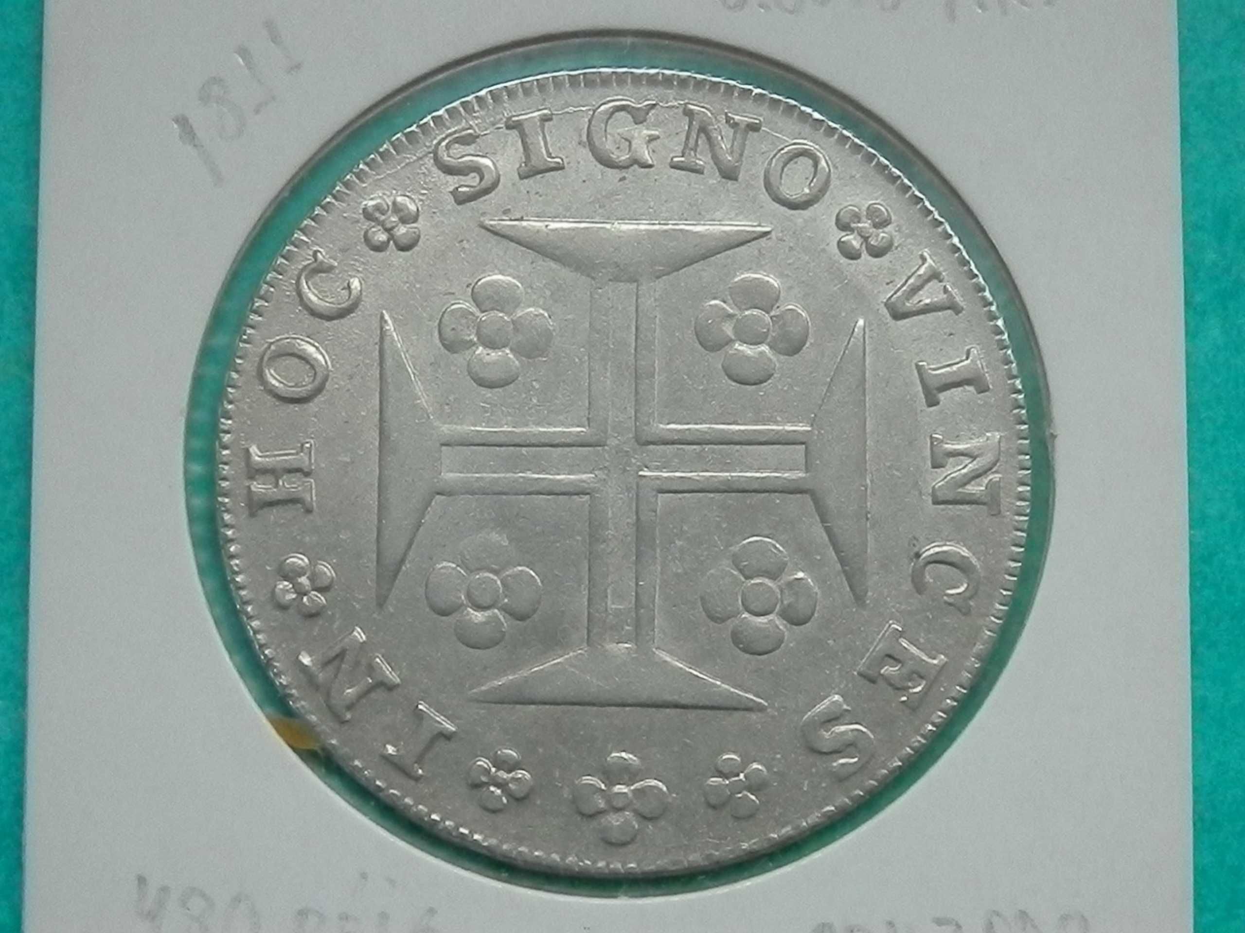 480 - João PR: 480 réis Cruzado 1811 prata, por 70,00