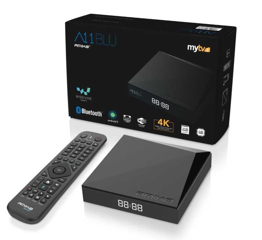 Amiko A11 Blu - 2GB/16GB - Android 11 - Box IPTV - MyTV3 - WIFI6