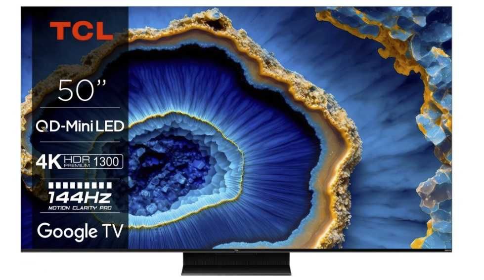 Telewizor TCL Mini LED 50C805: QLED 4K 144Hz Google TV, HDMI 2.1