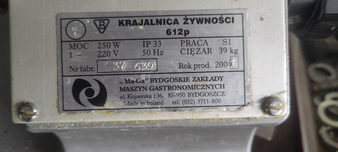 Krajalnica gastronomia sklep Ma-Ga Maga 612p używana OKAZJA