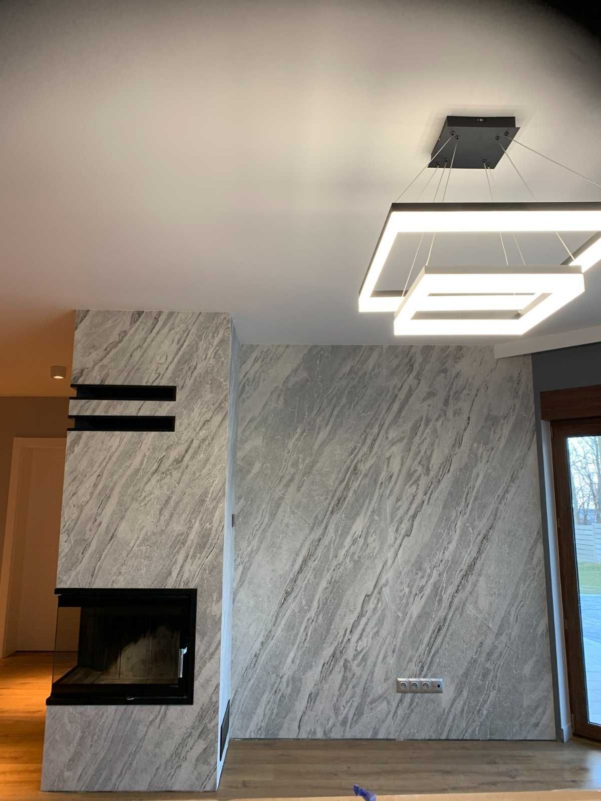 HIT! Fornir kamienny White Marble | Tapeta na ściany i elewacje