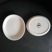 2 owalne talerzyki / półmiski Dudson dla PLL LOT porcelana angielska