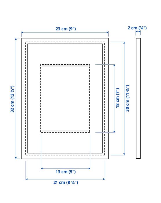 IKEA KNOPPANG Ramka, czarny, 21x30 cm