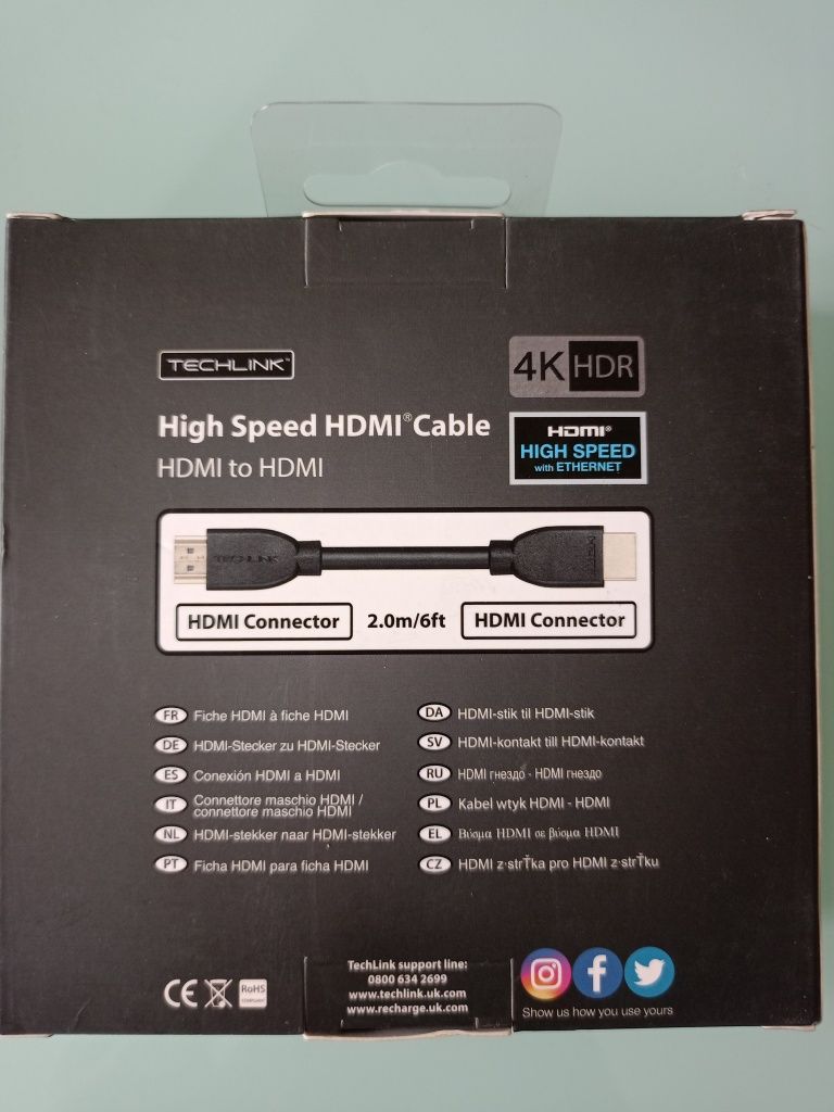 Kabel HDMI 2m Techlink