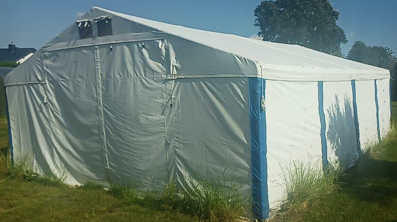 Namiot magazynowo garażowy 6x8m wzmocniony wodo/ognioodporny