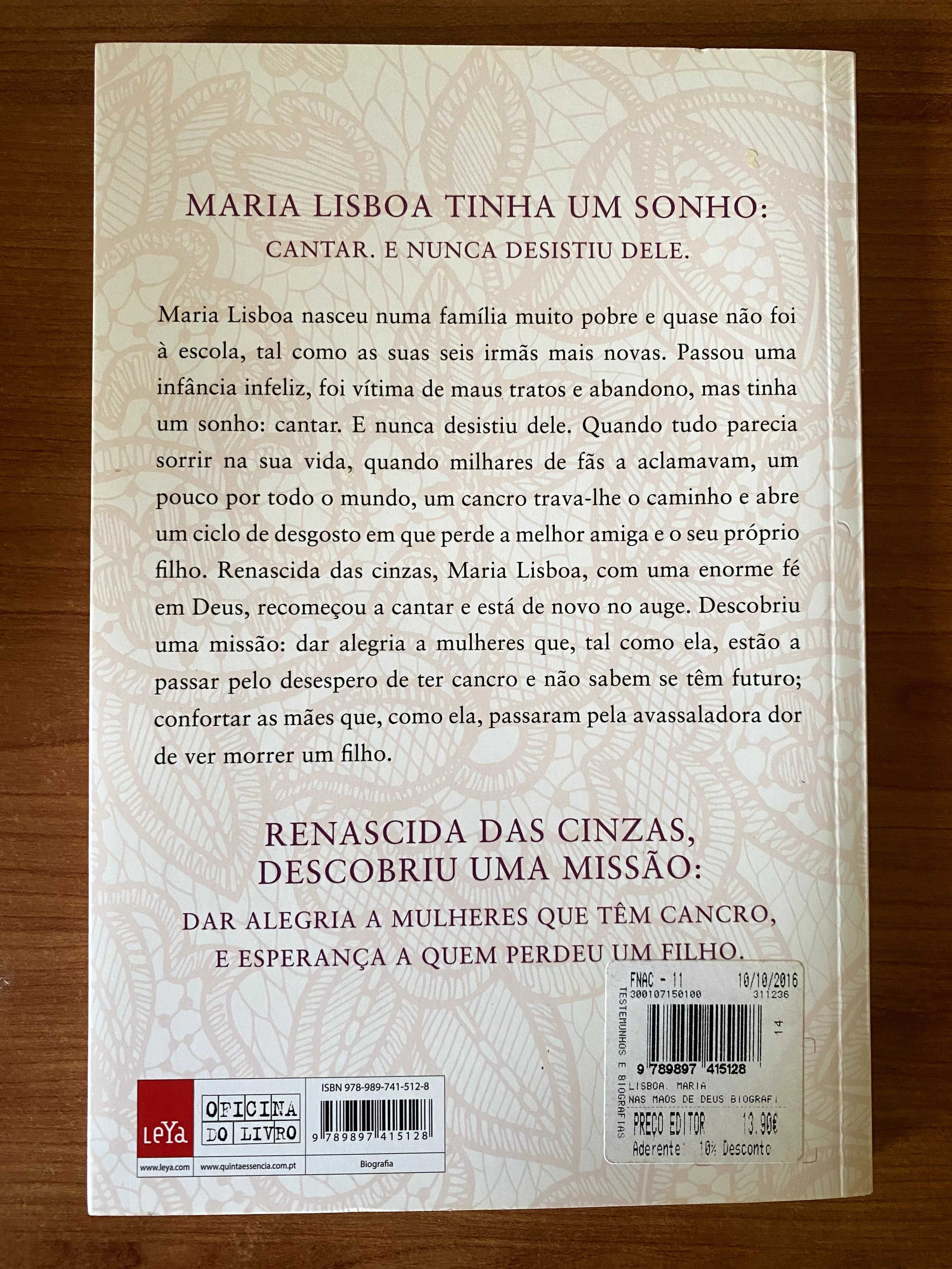 Livro "Nas mãos de Deus"- Maria Lisboa