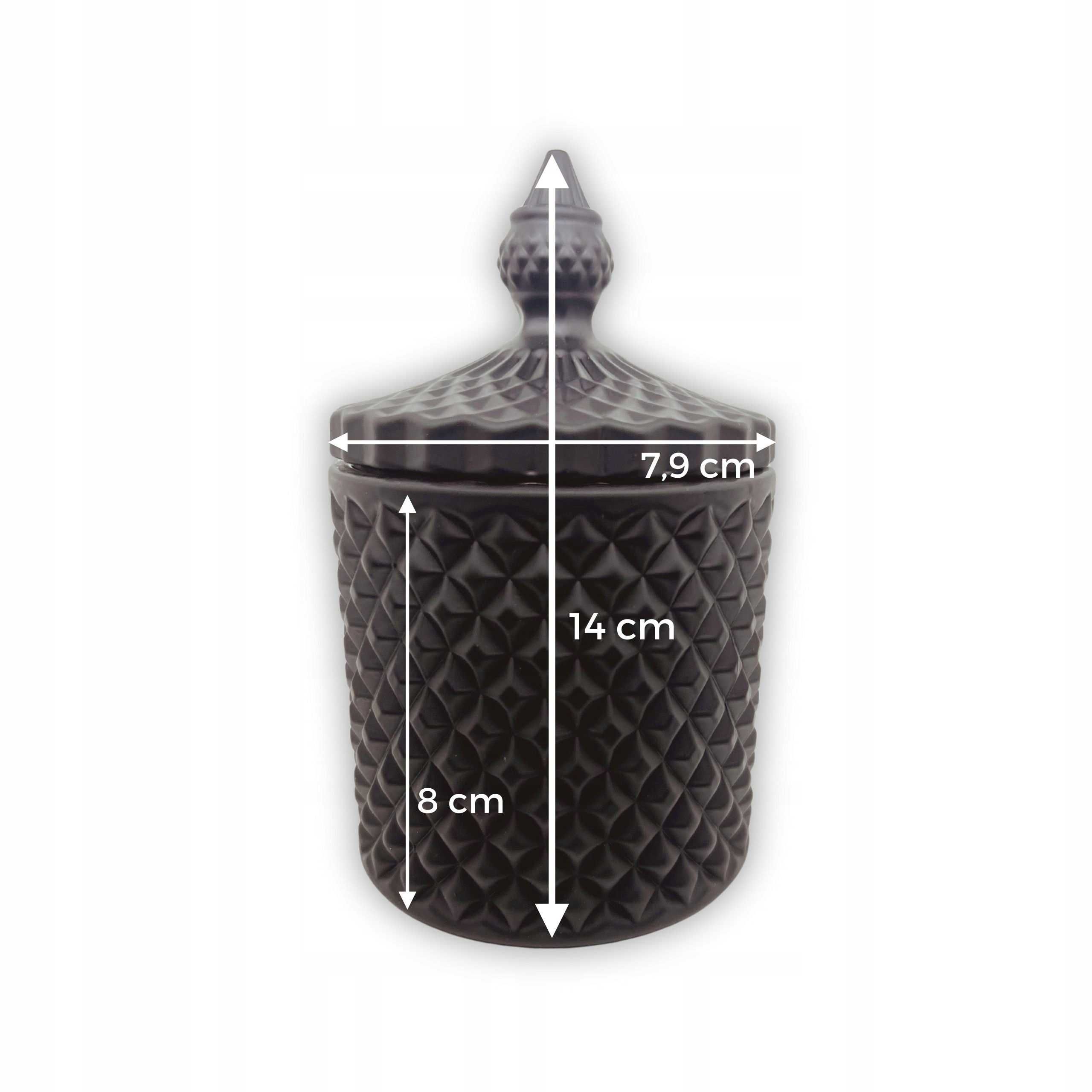 Pojemnik szklany do zalewu świec 180ml SREBRNY biżuteria, cukiernica