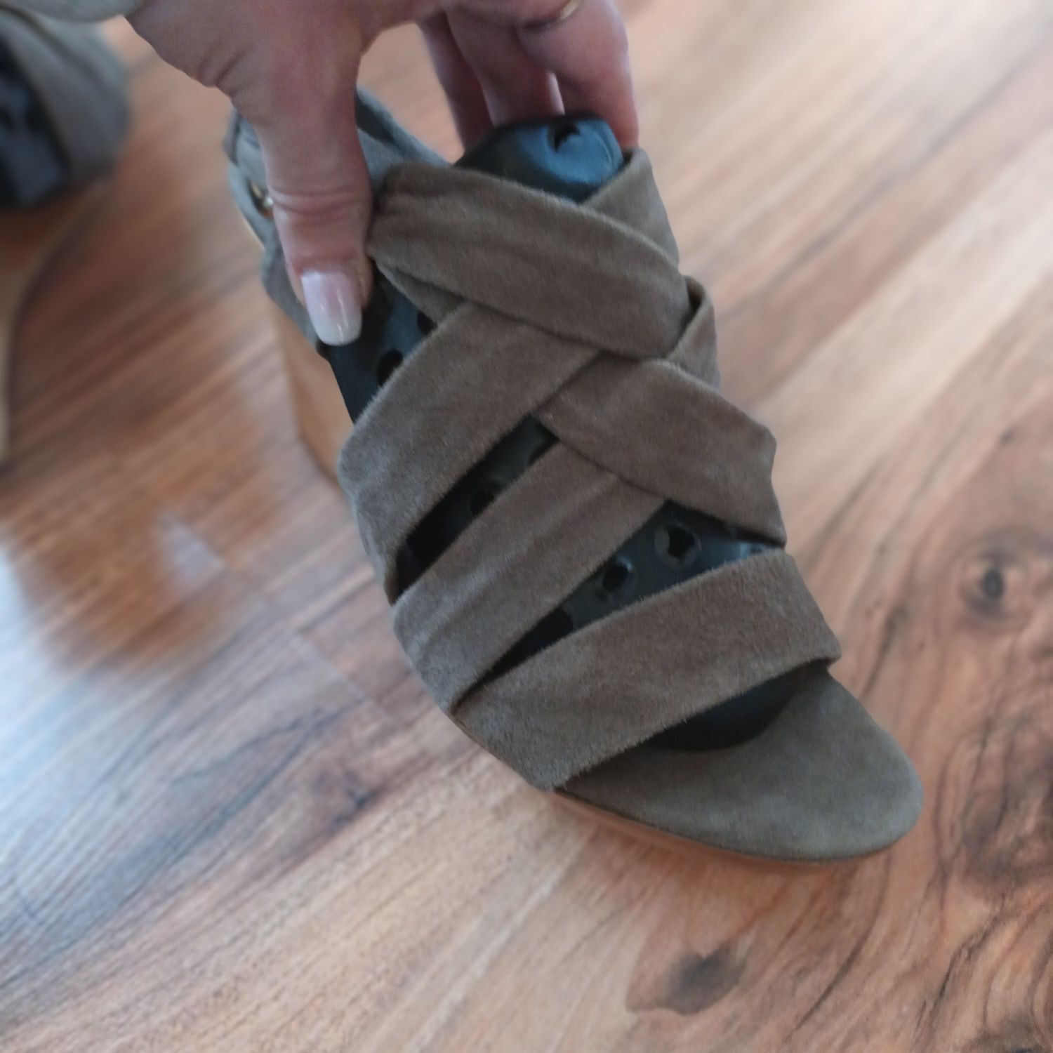 Sandały ZARA 38 brązowe 24,5cm