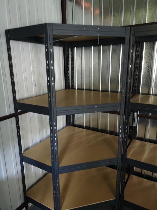 Regał Narożny, Warsztatowy, Zatrzask na Nity 180x90x90x45 cm 4P/250 kg