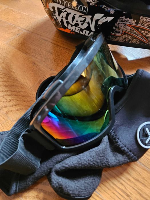 Kask pełny z goglami | Rozmiar XL