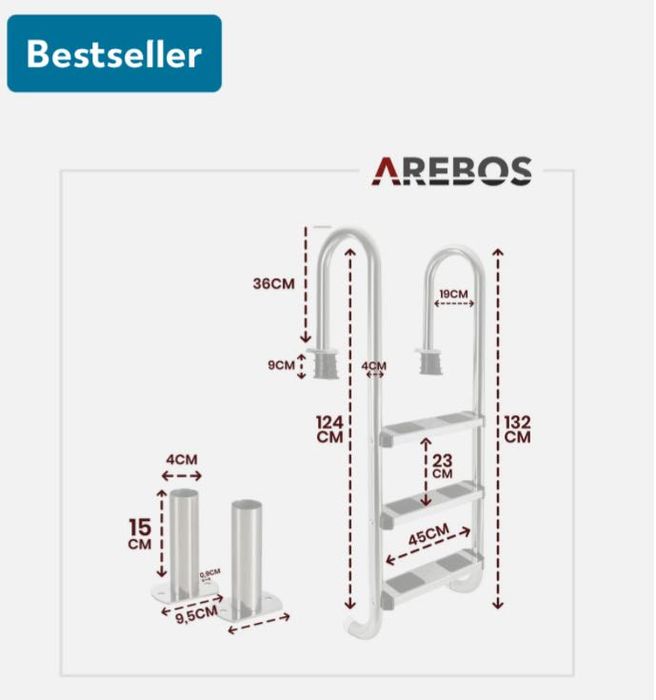 Drabinka basenowa AREBOS