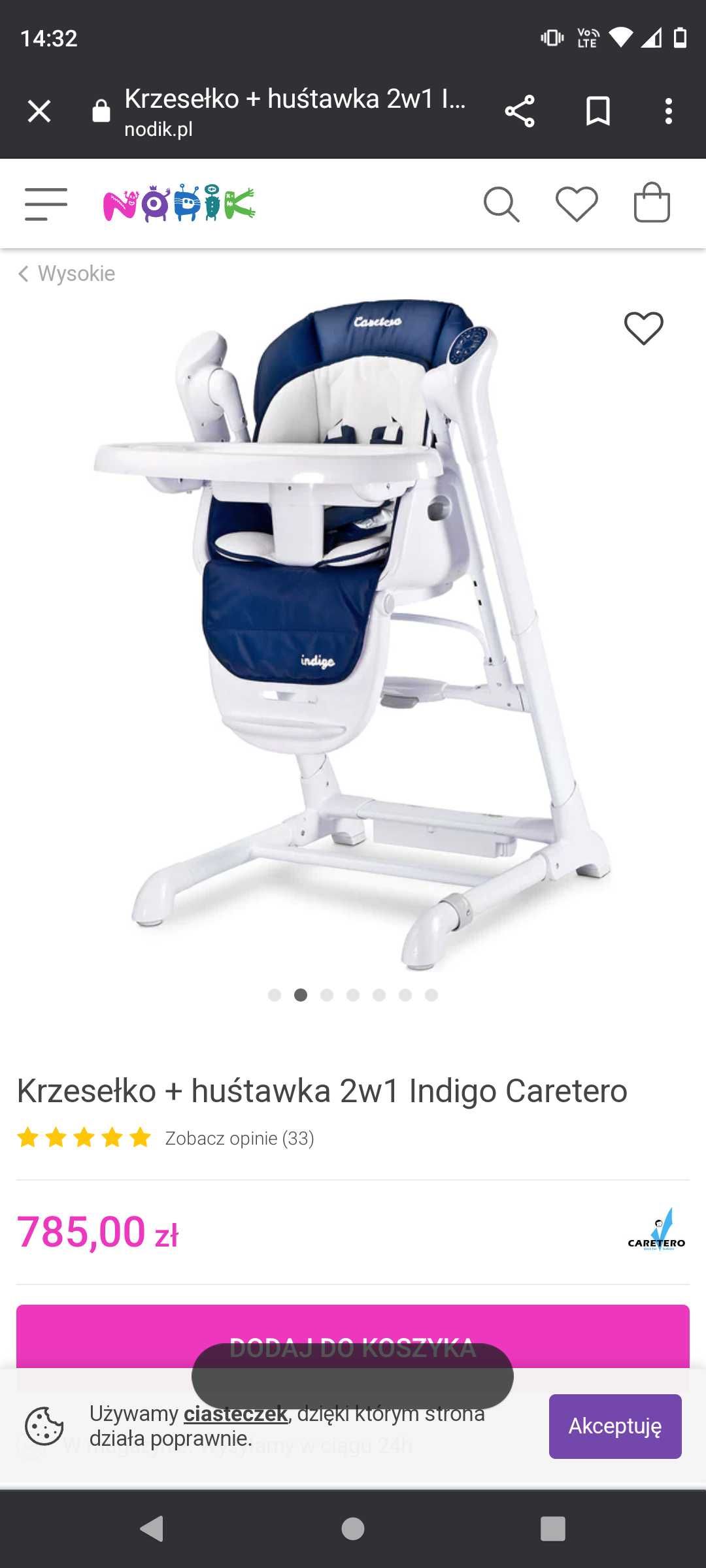 Sprzedam krzesełko z huśtawka 2w1