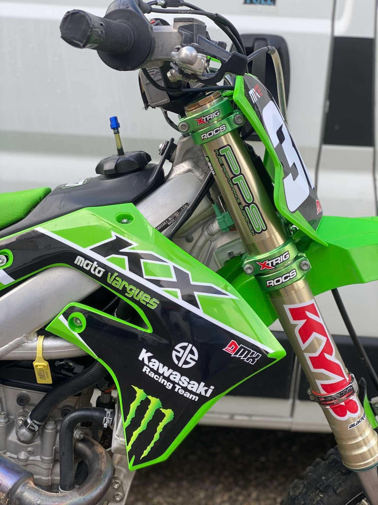 Kx250f de 2023 | Apenas 26 horas, muito material | Kawasaki