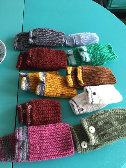 Luvas para crianca e para adultos, sem dedos