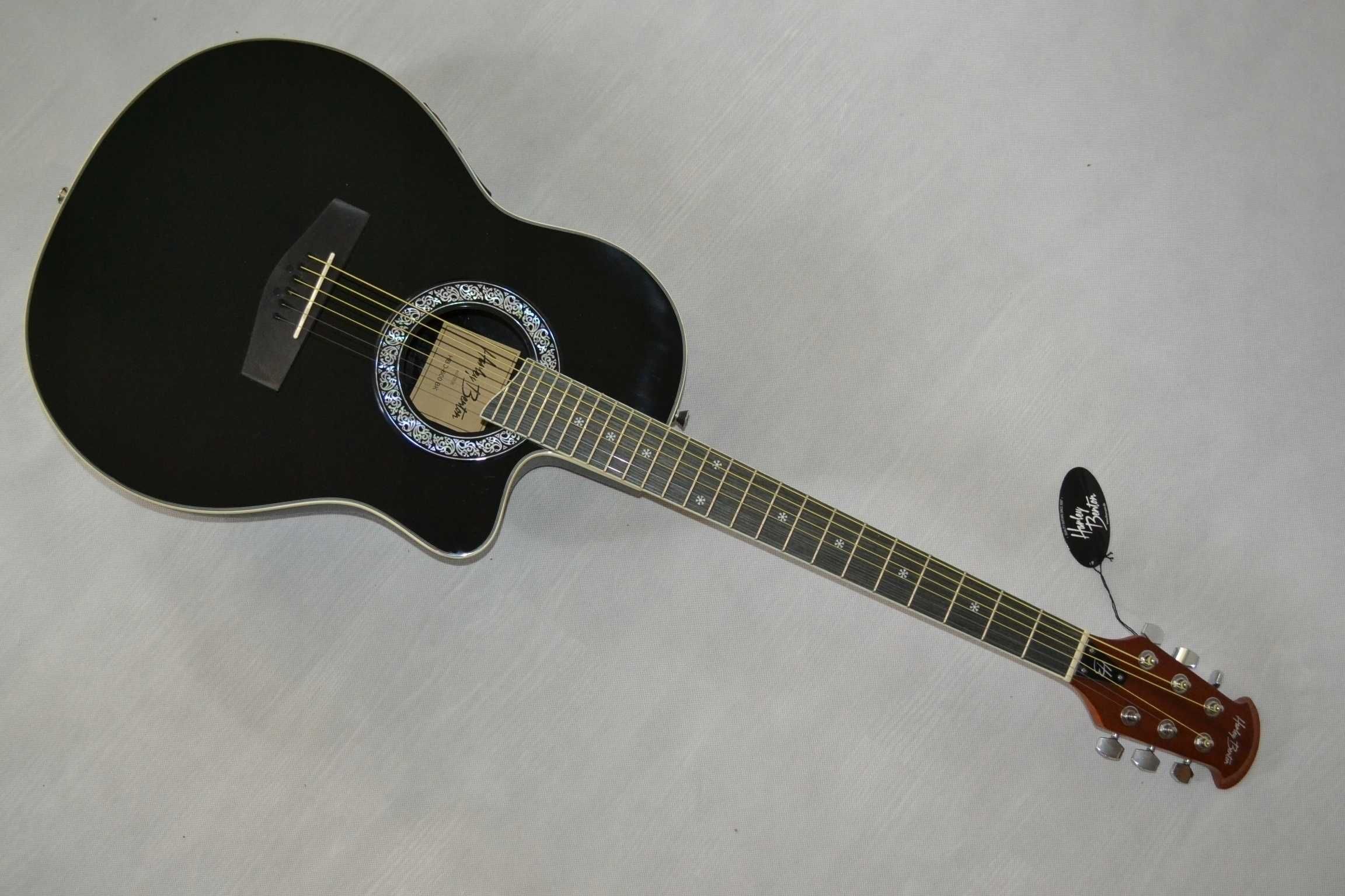 Harley Benton HBO-600 BK nowa gitara elektroakustyczna - wyregulowana!