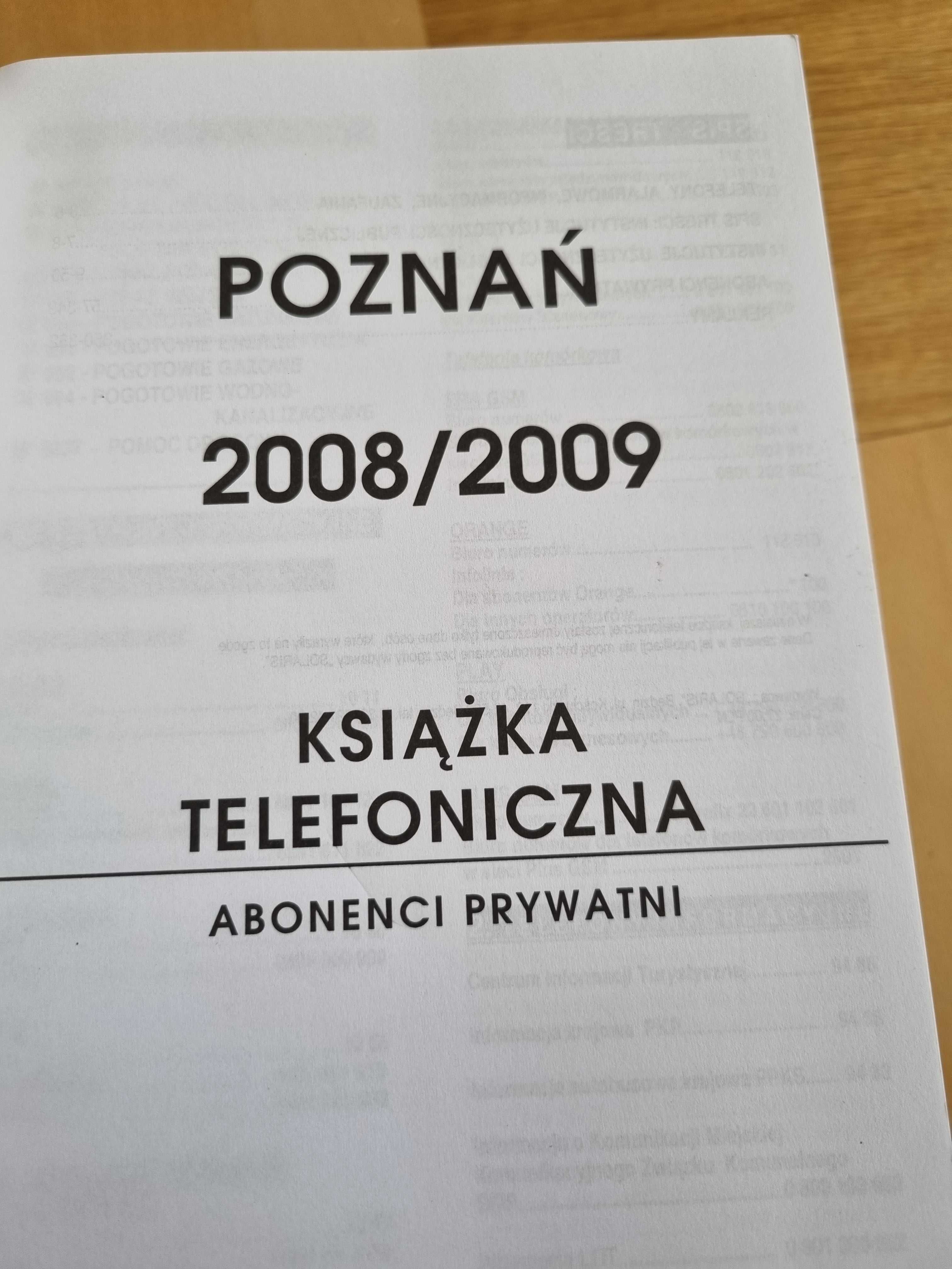 Książka telefoniczna Poznań 2009r.