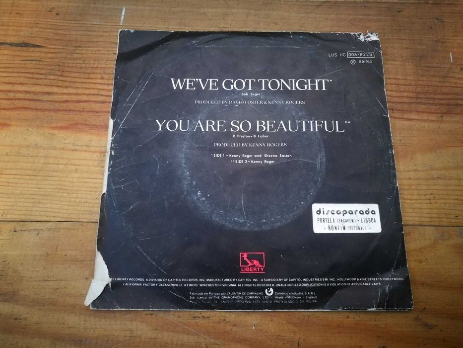 Kenny Rogers & Sheena Easton  - We've Got Tonight SINGLE