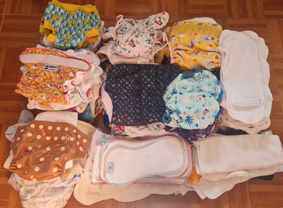 Conjunto 30 fraldas reutilizaveis+ 2 de praia