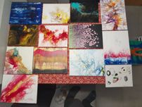 Vários quadros pintura óleo