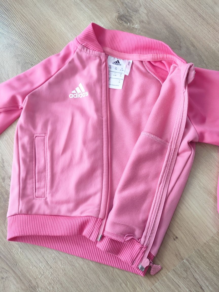 Bluza rozpinana różowa Adidas rozm. 6-9mcy