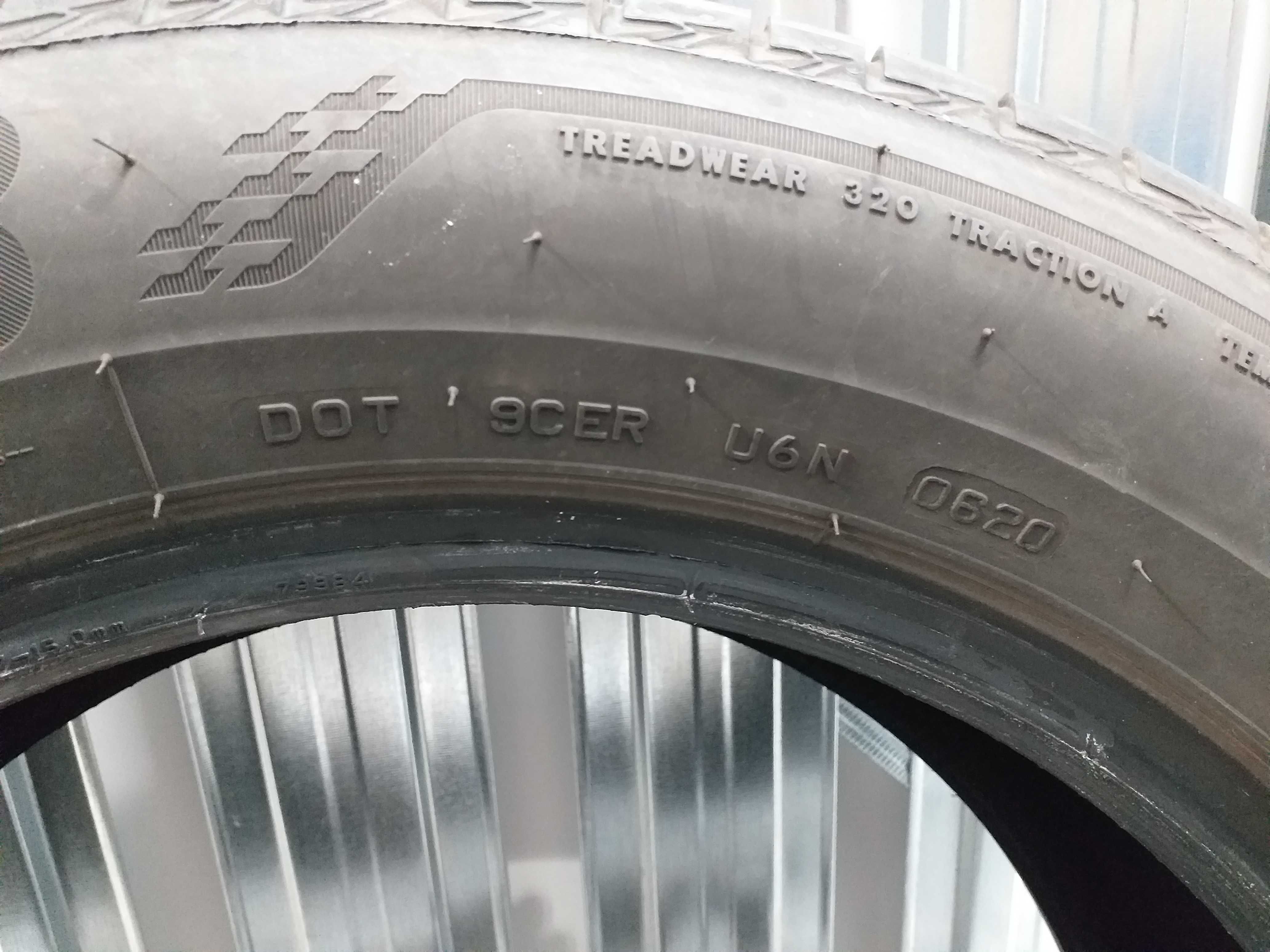 Sprzedam Opony Bridgestone Turanza z 2020 roku o rozmiarze 215/60/R17.