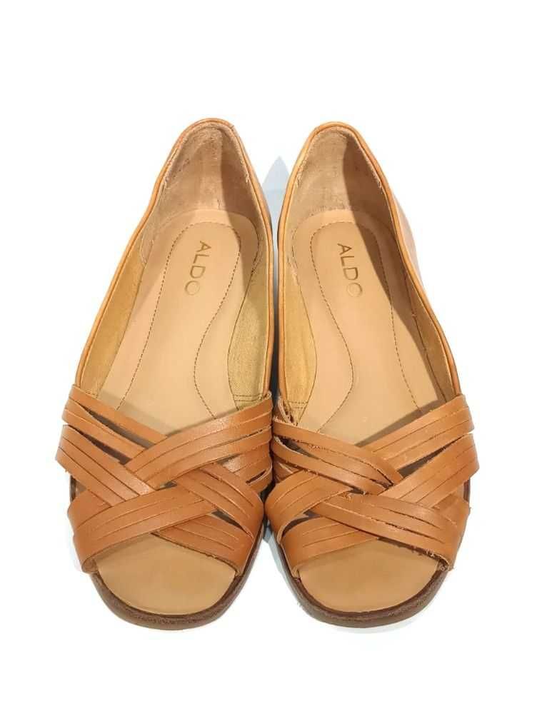 Кожаные женские летние туфли мокасины Aldo