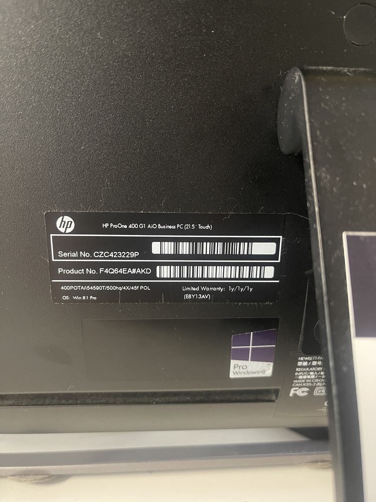 HP Pro One 400 G1 AIO
