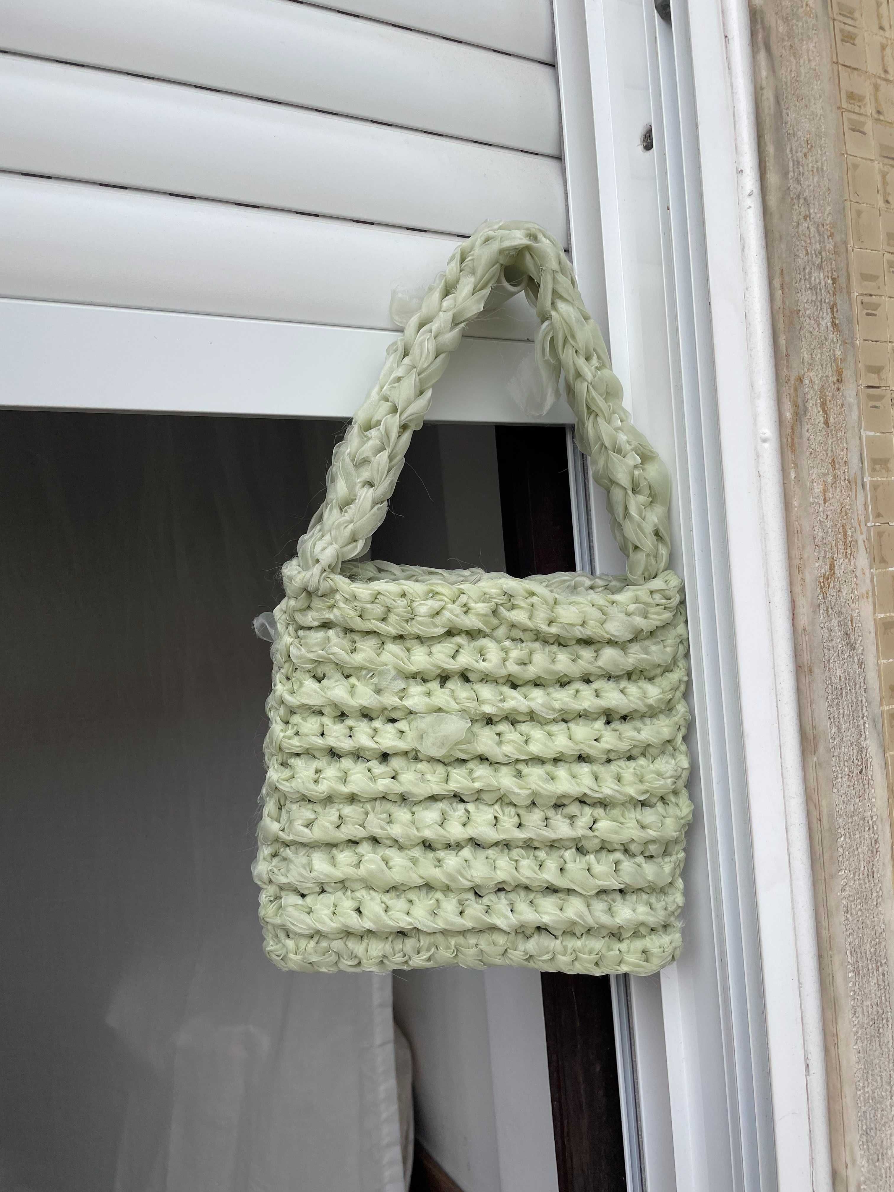 crochet shoulder bag handmade upcycle