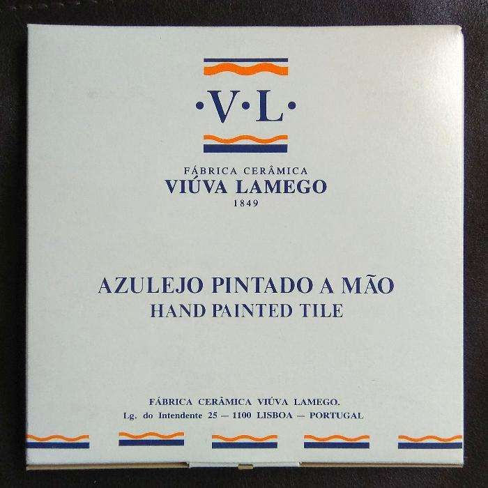 Azulejo Viúva Lamego - novo em caixa original Hand Painted Tile VL