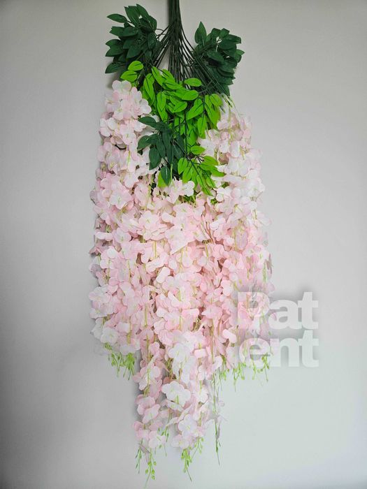 Wisteria różowa glicynia sztuczna girlanda dekoracja 12 sztuk