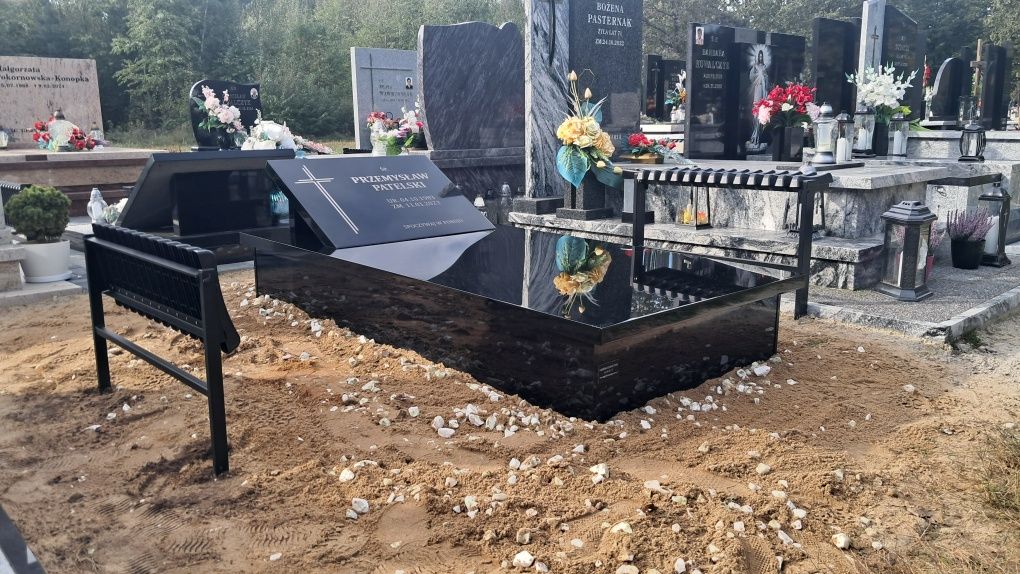 Nowoczesne Tanie Nagrobki Kompozytowe 6100 zł z montażem Cały Kraj.