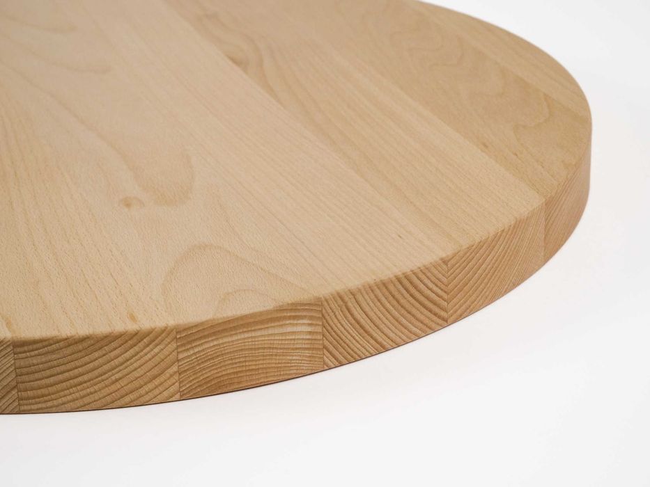 Blat drewniany solidny okrągły buk A/B lamele lite 2,6×90×90cm  Lignau