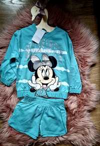 Nowy komplet Myszka Minnie bluza spodenki H&M 98