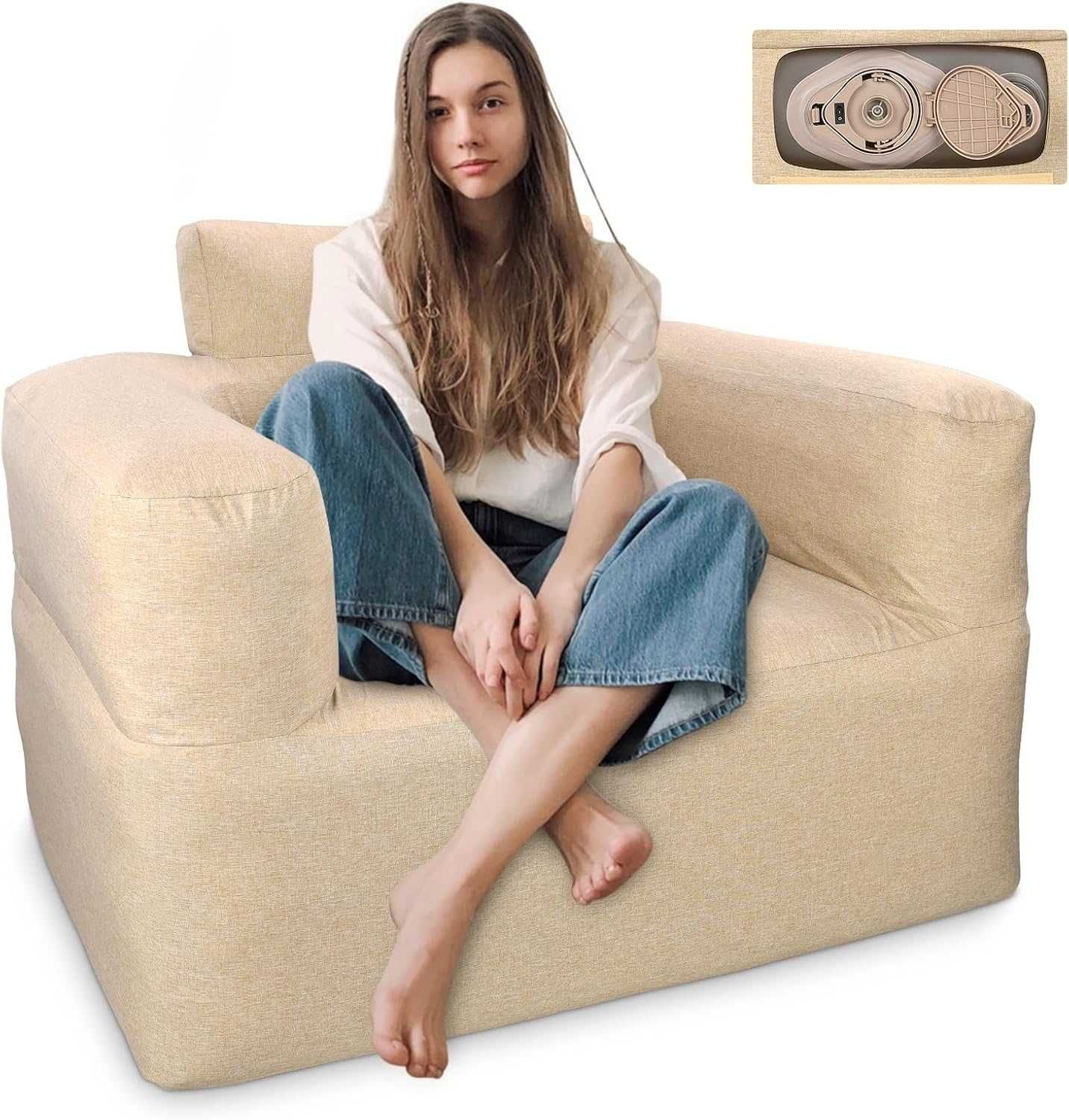 Samopompująca sofa dmuchana Bestrip z pompką 2000 mAh