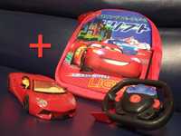 Mochila Faisca McQueen + Carro Telecomandado