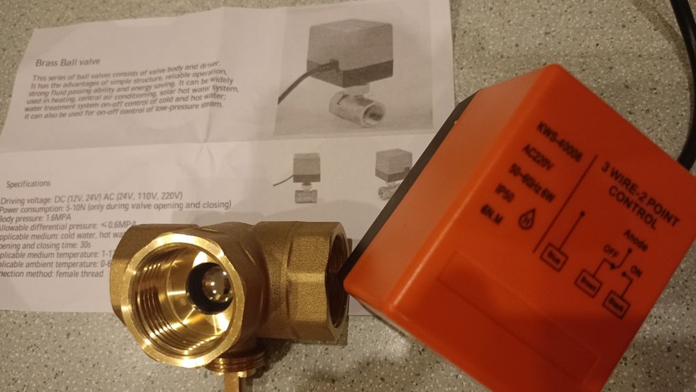 Zawór trójdrożny z siłownikiem