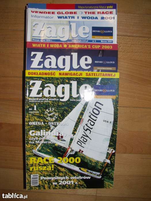 Roczniki magazynu żeglarskiego ŻAGLE + GRATIS